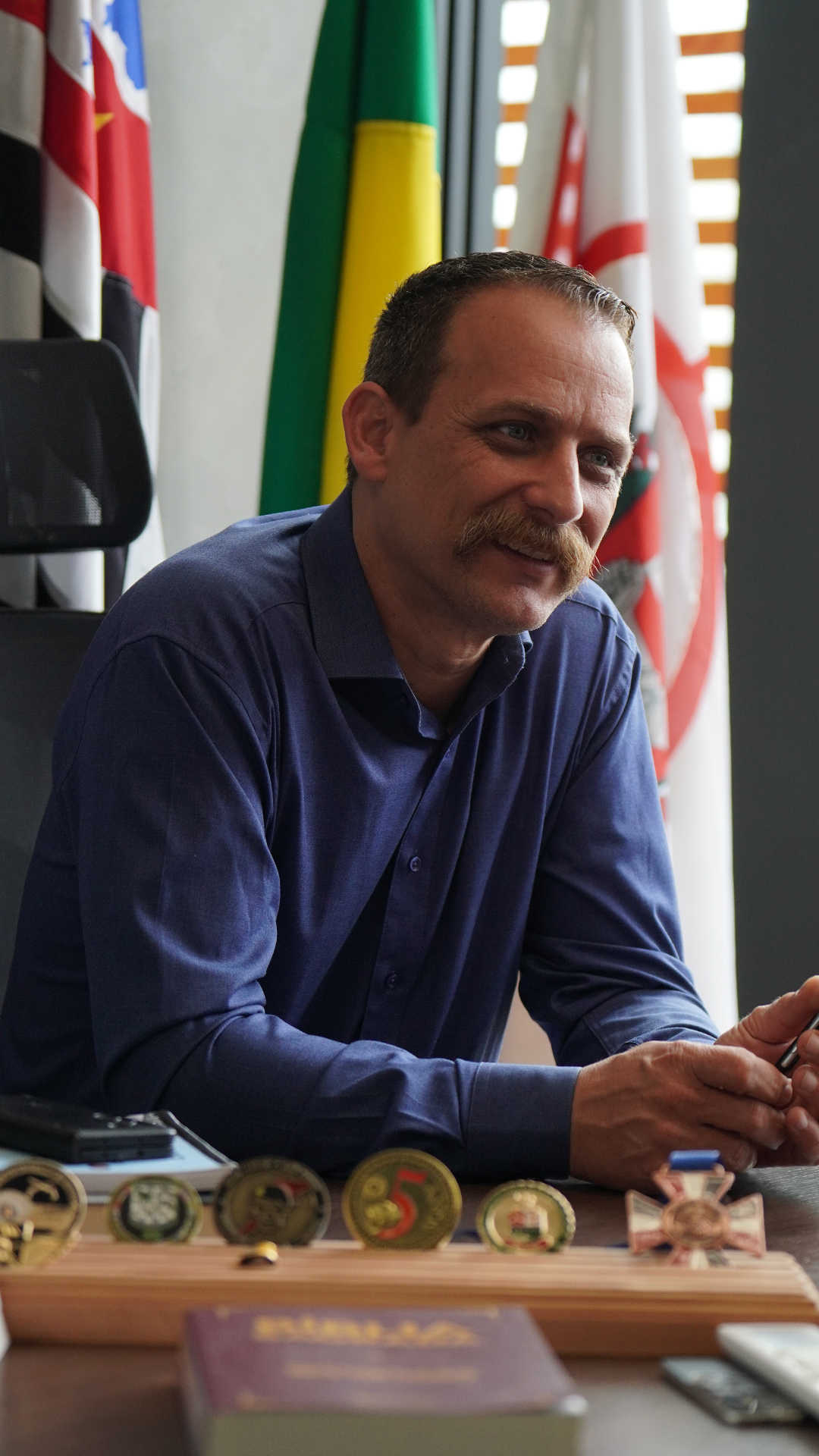 Sargento Nantes em seu gabinete na Câmara Municipal de São Paulo